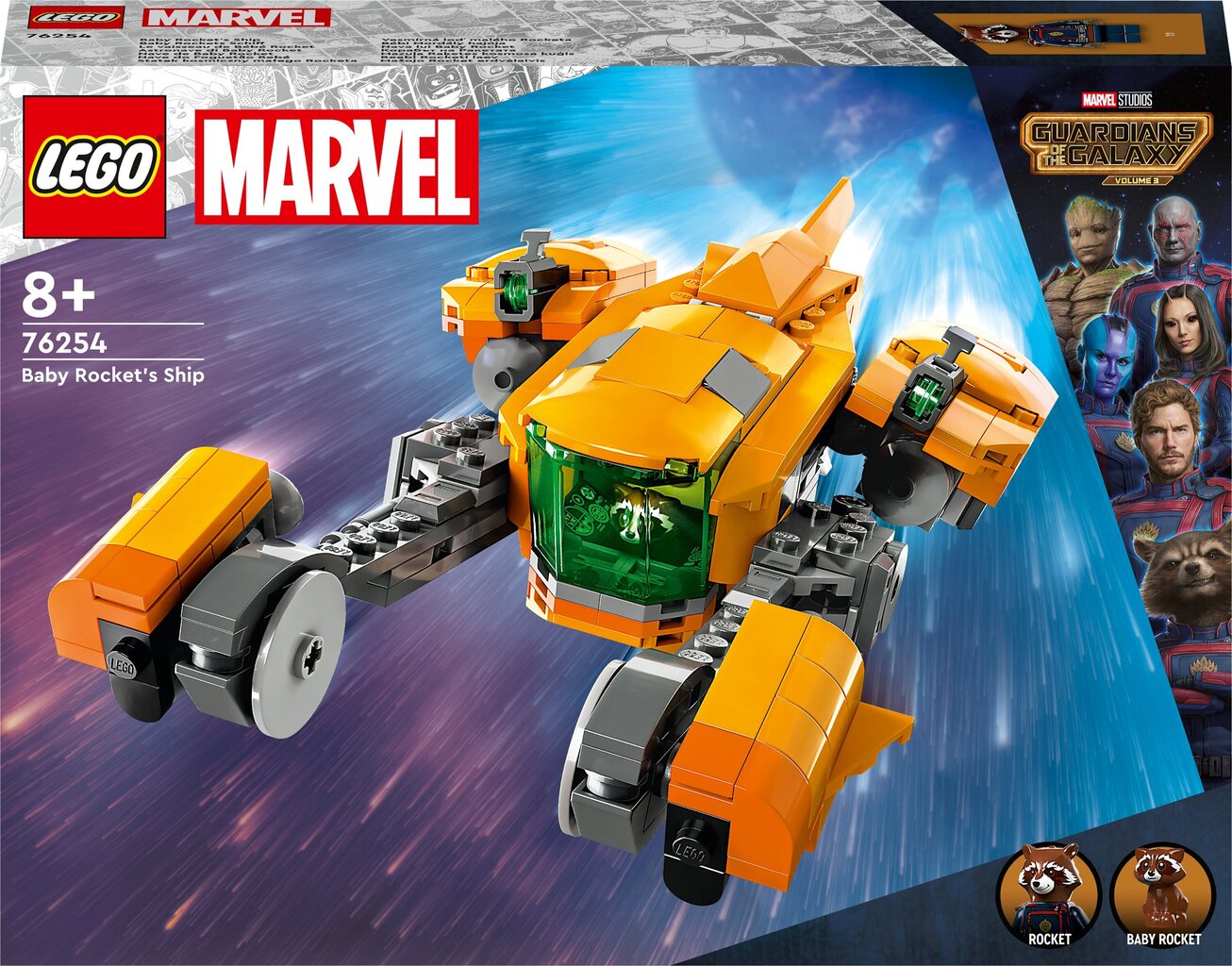 76254 LEGO® Marvel Väikese Rocketi kosmoselaev цена и информация | Klotsid ja konstruktorid | hansapost.ee