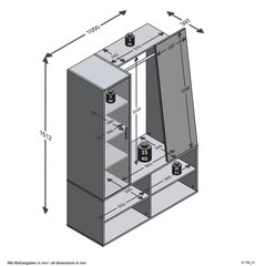 Riidekapp, 105x39,7x151,3 cm, valge hind ja info | FMD Mööbel ja sisustuskaubad | hansapost.ee