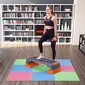 Kaitsev põrandamatt One Fitness 60x60x1 cm, 9 tk, roheline/sinine цена и информация | Trenažööride tarvikud | hansapost.ee