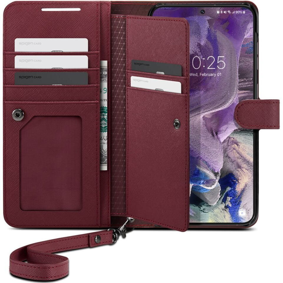 Spigen Wallet S Plus, punane цена и информация | Telefonide kaitsekaaned ja -ümbrised | hansapost.ee