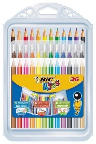 Viltpliiatsid Bic Kid Couler, PlastiDecor kriidid ja Evolution värvilised pliiatsid цена и информация | Kunstitarbed, voolimise tarvikud | hansapost.ee