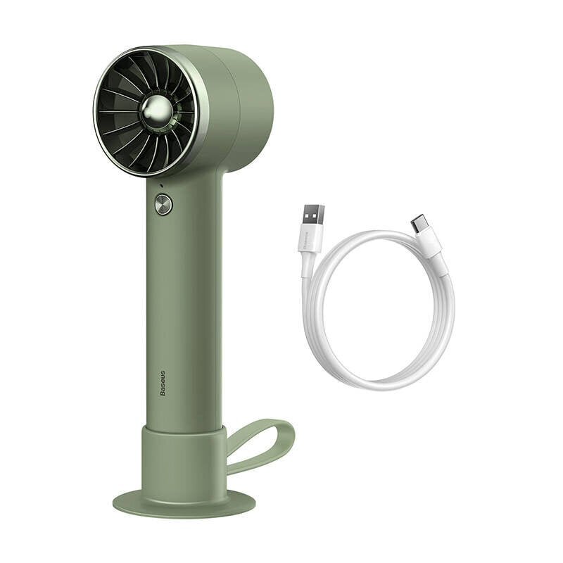 Baseus Flyer Turbine kaasaskantav käsiventilaator + USB-C kaabel (roheline) hind ja info | Ventilaatorid | hansapost.ee