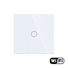 WiFi однополюсный сенсорный переключатель, белый 600 Вт; цена и информация | Выключатели, розетки | hansapost.ee