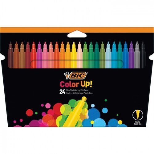 Viltpliiatsid Bic Felt Pens Color Up, 24värvi komplektis 499317 цена и информация | Kunstitarbed, voolimise tarvikud | hansapost.ee