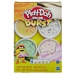 Plastiini komplekt Play-Doh Color Burst, 4 x 56 g hind ja info | Arendavad laste mänguasjad | hansapost.ee