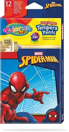 Temperavärvid tuubis Colorino Marvel Spider-Man, 12 värvi x 12 ml цена и информация | Kunstitarbed, voolimise tarvikud | hansapost.ee