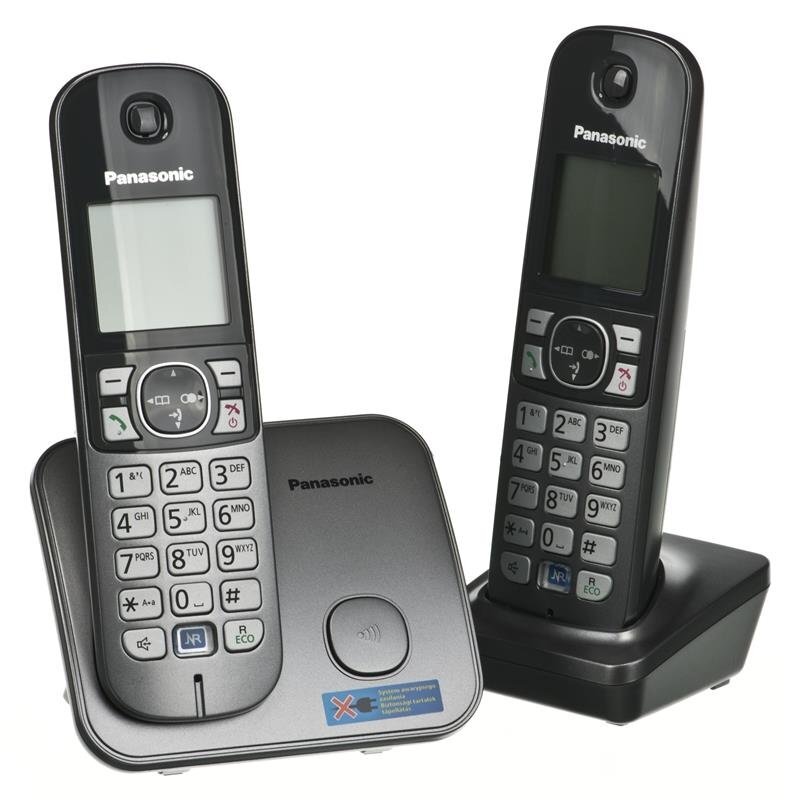 Lauatelefon Panasonic KX-TG6812 PDM, hall цена и информация | Lauatelefonid | hansapost.ee