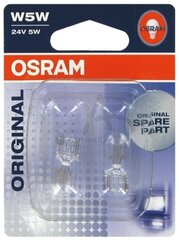 Автомобильная лампа Osram OS2845-02B 5 W Грузовик 24 V W5W цена и информация | Автомобильные лампочки | hansapost.ee