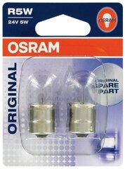 Автомобильная лампа Osram OS5627-02B 5 W Грузовик 24 V R5W цена и информация | Автомобильные лампочки | hansapost.ee