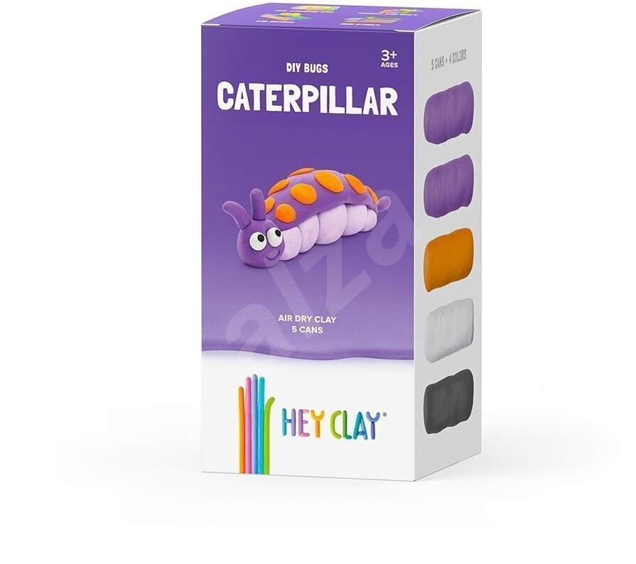 Plastiliinikomplekt Hey Clay Caterpillar, 5 tk. hind ja info | Kunstitarbed, voolimise tarvikud | hansapost.ee