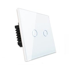 WiFi двухполюсный сенсорный переключатель, белый 600 Вт; цена и информация | Выключатели, розетки | hansapost.ee