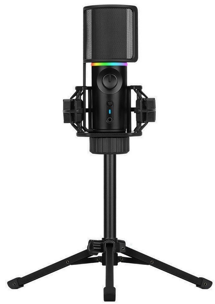 Mikrofon Streamplify RGB mikrofon statiiviga, must цена и информация | Mikrofonid | hansapost.ee