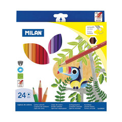 Pliiatsid Milan 24 Tükid, osad Puit цена и информация | Принадлежности для рисования, лепки | hansapost.ee