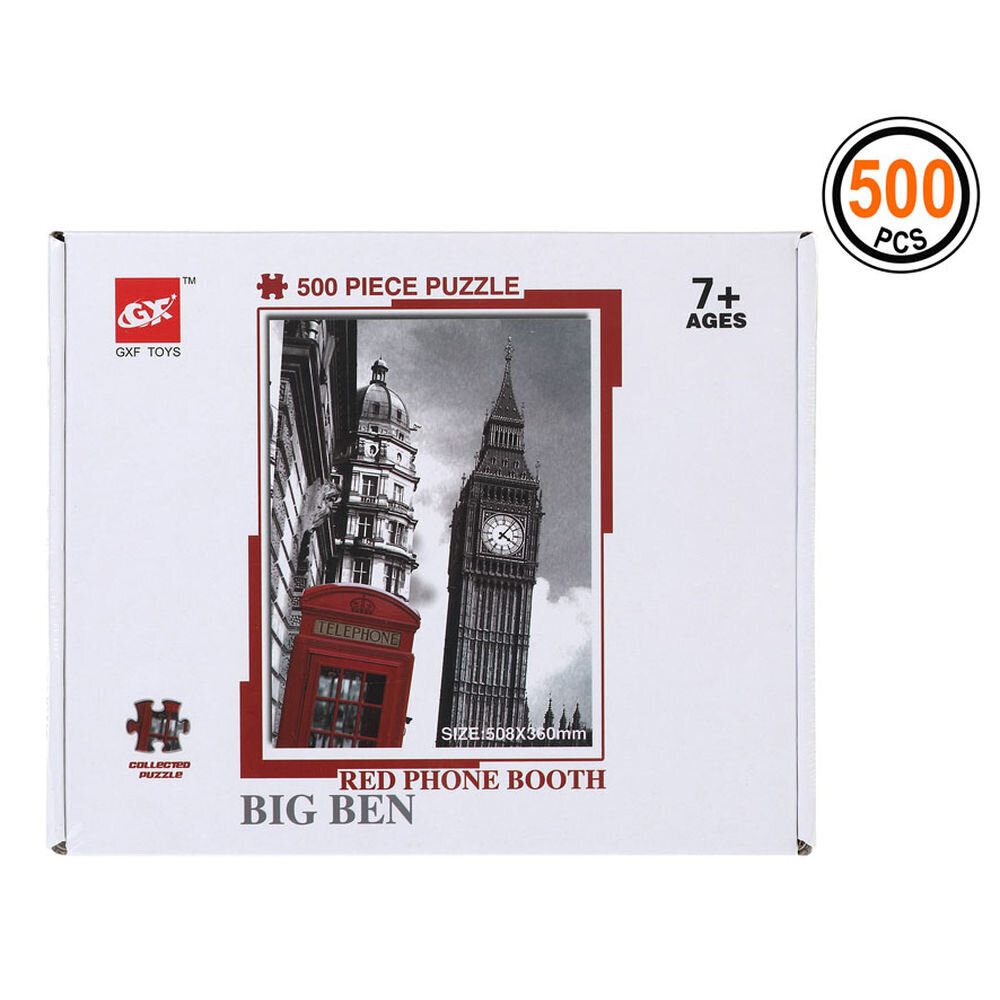 Pusle Red Phone Booth Big Ben 500 pcs hind ja info | Pusled lastele ja täiskasvanutele | hansapost.ee