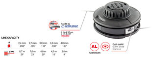 Lõikepea Tecomec® EasyWork Ø 130 mm (STIHL-adapteritega) hind ja info | Aiatööriistade varuosad | hansapost.ee