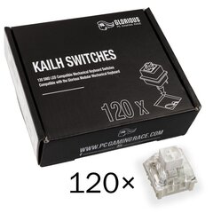 Glorious PC Gaming Race Kailh Box White Tactile & Clicky 120 vnt цена и информация | Клавиатура с игровой мышью 3GO COMBODRILEW2 USB ES | hansapost.ee