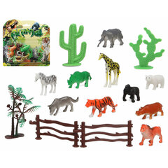 Набор диких животных Джунгли, 15 шт. цена и информация | Игрушки для мальчиков | hansapost.ee