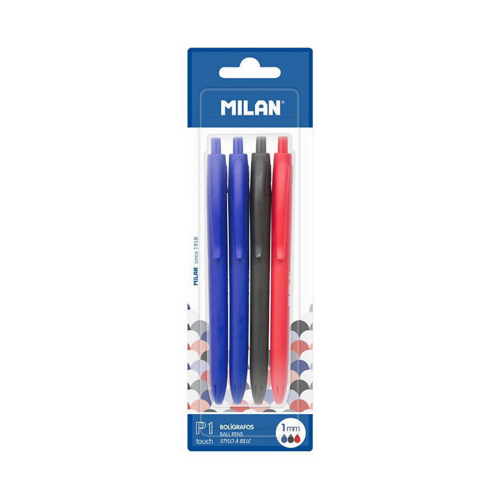 Biro pastapliiatsite komplekt Milan BWM10254 PVC (4 uds) цена и информация | Kirjatarvikud | hansapost.ee