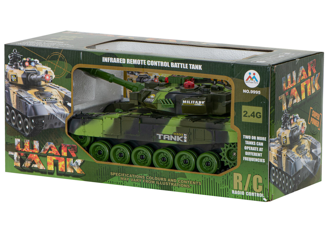 RC War Tank 9993 2,4 GHz metsa kamuflaaž hind ja info | Mänguasjad poistele | hansapost.ee