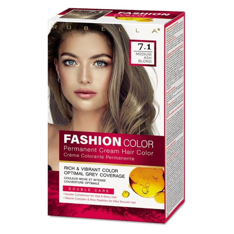 Juuksevärv Rubella Fashion Color, Medium Ash Blond 7, 2x50 ml + 15 ml цена и информация | Juuksevärvid | hansapost.ee