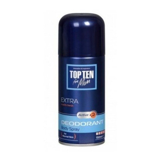 Sprei kehadeodorant meestele Top Ten Active, 150 ml hind ja info | Deodorandid | hansapost.ee