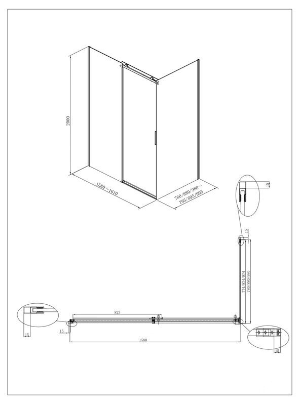 Dušikabiin ALTERNA FREE ROLLER 2.0 160x90 L hind ja info | Dušikabiinid | hansapost.ee