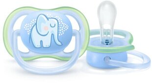 Пустышка Philips Avent Ultra Air Deco Blue Elephant SCF086/01, 0-6 месяцев, 1 штука цена и информация | Пустышки | hansapost.ee