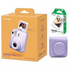 Fujifilm Instax Mini 12, Lilac Purple + Instax Mini Glossy (10 tk.) + Originaal ümbris hind ja info | Kiirpildikaamerad | hansapost.ee