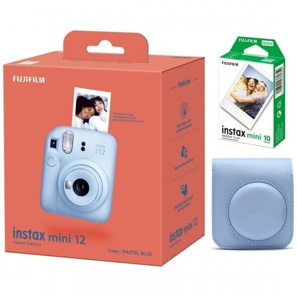 Fujifilm Instax Mini 12, Pastel white + Instax Mini Glossy (10 tk.) + Originaal ümbris цена и информация | Kiirpildikaamerad | hansapost.ee