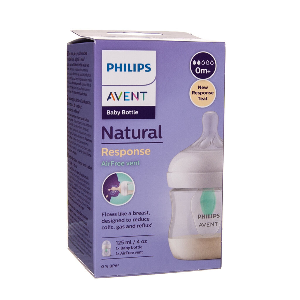 Lutipudel Philips Avent Natural Response SCY670/01, 0+ kuud, 120 ml hind ja info | Lutipudelid ja tarvikud | hansapost.ee