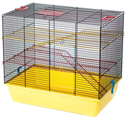 Клетка для грызунов Pinky 3, 50x33x45,5 см, желтая цена и информация | Клетки и аксессуары для грызунов | hansapost.ee
