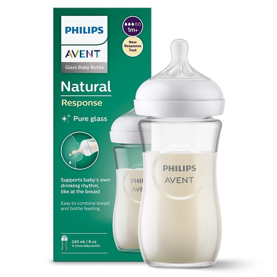 Pudel Philips Avent Natural SCY933/01, 1+ kuud, 240 ml цена и информация | Lutipudelid ja tarvikud | hansapost.ee