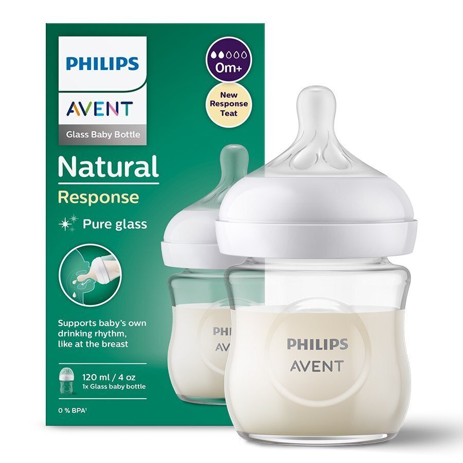 Pudel Philips Avent Natural SCY930/01, 0 kuud+, 120 ml цена и информация | Lutipudelid ja tarvikud | hansapost.ee