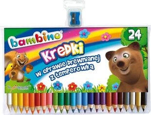 Цветные карандаши Bambino, с точилкой, 24 шт. цена и информация | Bambino Товары для школы | hansapost.ee