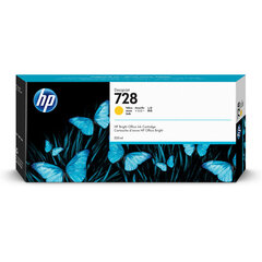 Tindikassett HP 728 Kollane hind ja info | Tindiprinteri kassetid | hansapost.ee