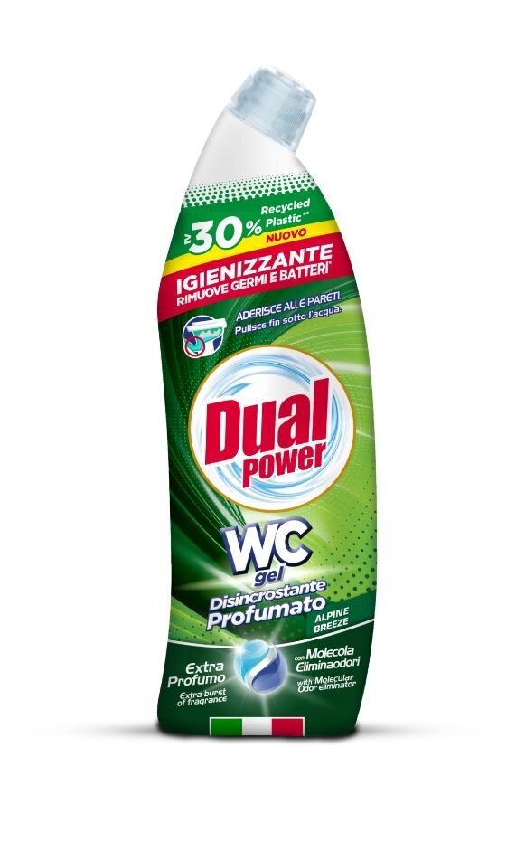 Dual Power geel WC-poti puhastamiseks ja lubjajääkide eemaldamiseks, 700 ml цена и информация | Puhastusvahendid | hansapost.ee