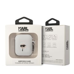 Karl Lagerfeld 3D Logo NFT Karl Head Silicone Case for Airpods 1|2 White hind ja info | Kõrvaklapid | hansapost.ee