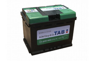 Aku TAB Stop&Go AGM 60Ah 680A hind ja info | Autoakud | hansapost.ee