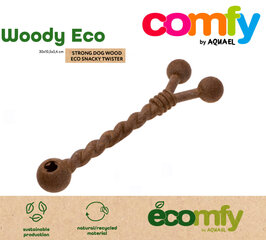 Игрушка для собак, из смеси эластомера и переработанного древесного волокна Woody ECO STRONG DOG WOOD ECO SNACKY TWISTER 30x10.5x5.4 см, Comfy цена и информация | Игрушки для собак | hansapost.ee