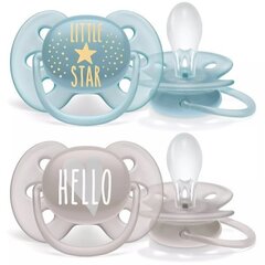 Lutt Philips Avent Ultra Soft SCF223/01, 6-18 kuud, 2 tk price and information | Pacifiers | hansapost.ee