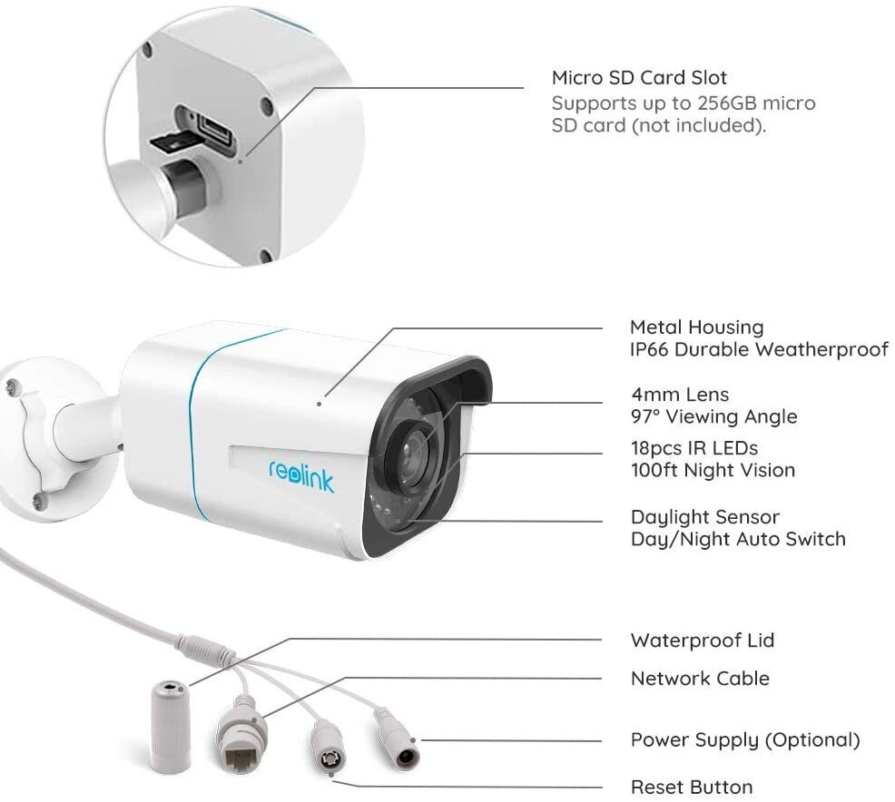 Reolink RLC-810A 8MP IP valvekaamera isiku ja sõiduki tuvastusega hind ja info | Valvekaamerad | hansapost.ee