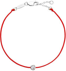 Evolution Group Красный каббалистический браслет с цирконом 13005.3 цена и информация | Женские браслеты | hansapost.ee
