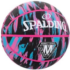 Korvpall Spalding NBA Marble, suurus 7, roosa цена и информация | Баскетбольные мячи | hansapost.ee