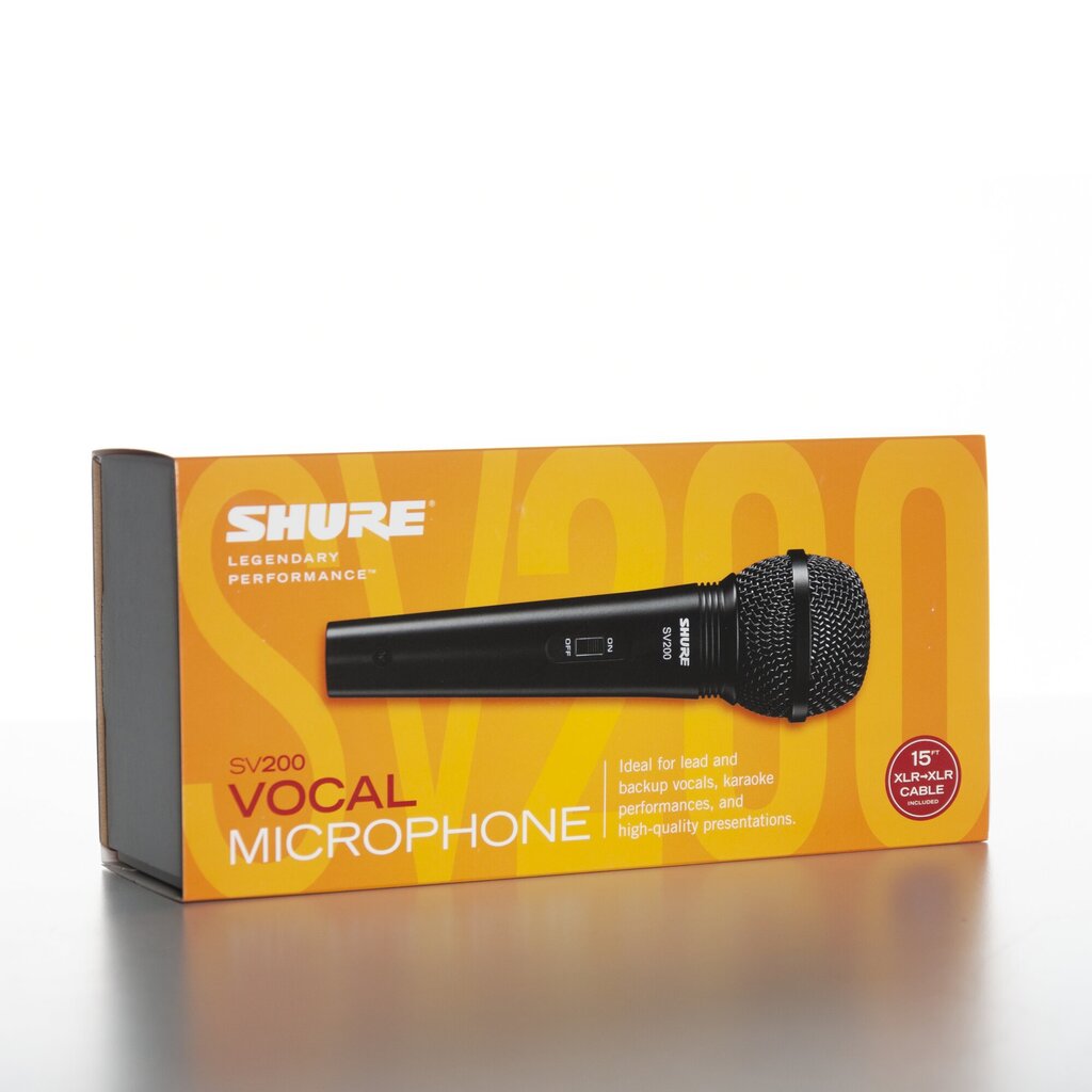 Karaoke mikrofon Shure SV200, must цена и информация | Mikrofonid | hansapost.ee