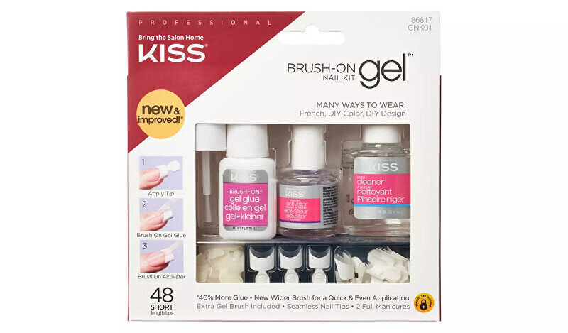 Professionaalne geelküünte komplekt Kiss Brush-On Gel Nail Kit цена и информация | Maniküüri ja pediküüri tarvikud | hansapost.ee