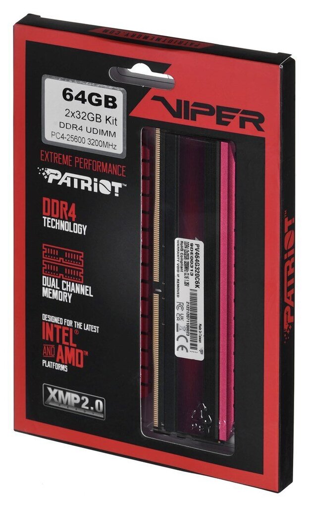 Patriot Viper 4 (PV464G320C6K) цена и информация | Operatiivmälu | hansapost.ee