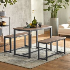 Столовый набор из 3-х предметов SoBuy OGT25-N, коричневый цвет цена и информация | Комплекты мебели для столовой | hansapost.ee