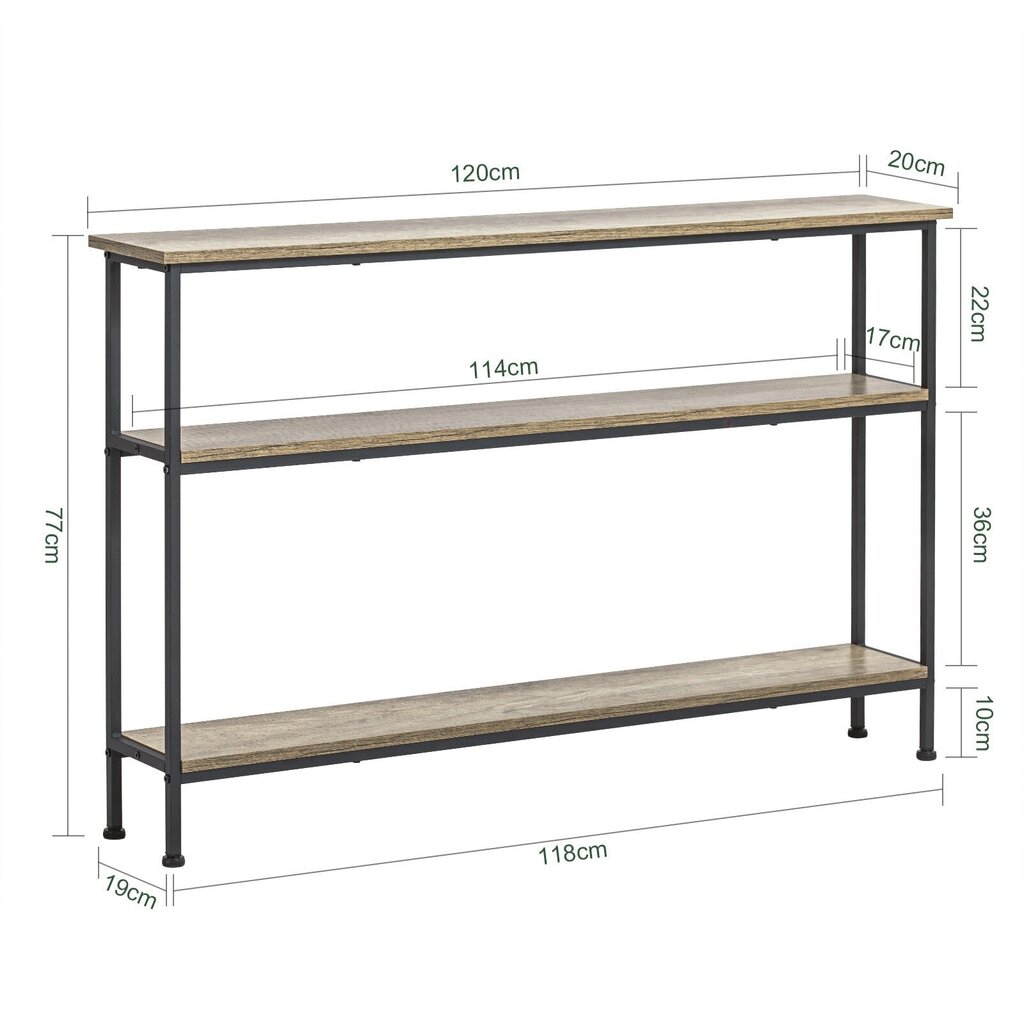 Konsool SoBuy FSB49-PZ, pruun/must hind ja info | Konsoollauad | hansapost.ee