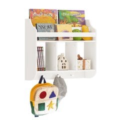 Laste riiul SoBuy KMB46-W, valge цена и информация | Полки для книг и игрушек | hansapost.ee