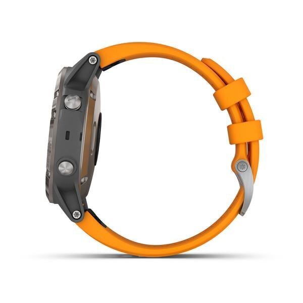 Garmin fēnix® 5 Plus Sapphire Titanium/Ember Orange цена и информация | Nutikellad, laste nutikellad | hansapost.ee